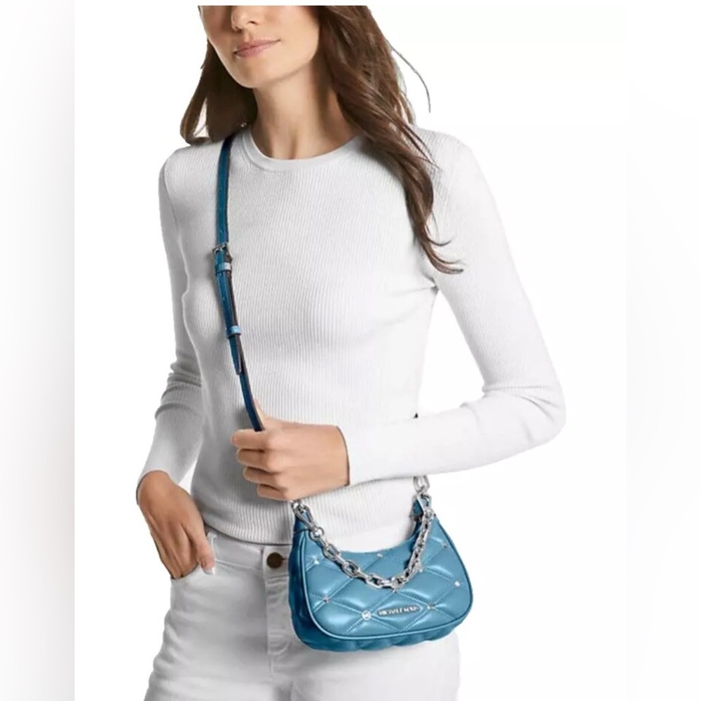 🆕 NWT MICHAEL KORS  TEAL EXTRA-SMALL CROSSBODY BAG